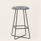 Fun black and white doodle art pattern Stool Gallery Image 1