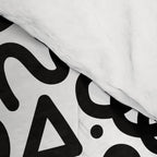 Fun black and white doodle art pattern Comforter Gallery Image 4