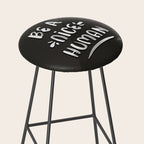 Be a Nice Human - White Type on Black Palette Stool Gallery Image 2