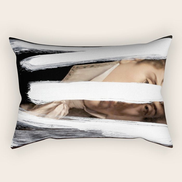 Brutalized Portrait of a Gentleman 2 Rectangular Pillow Gallery Image 2