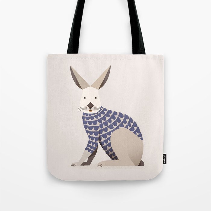 Whimsical European Hare Tote Bag Gallery Image 1