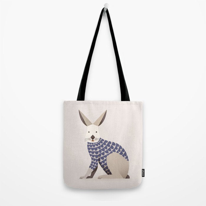 Whimsical European Hare Tote Bag Gallery Image 2