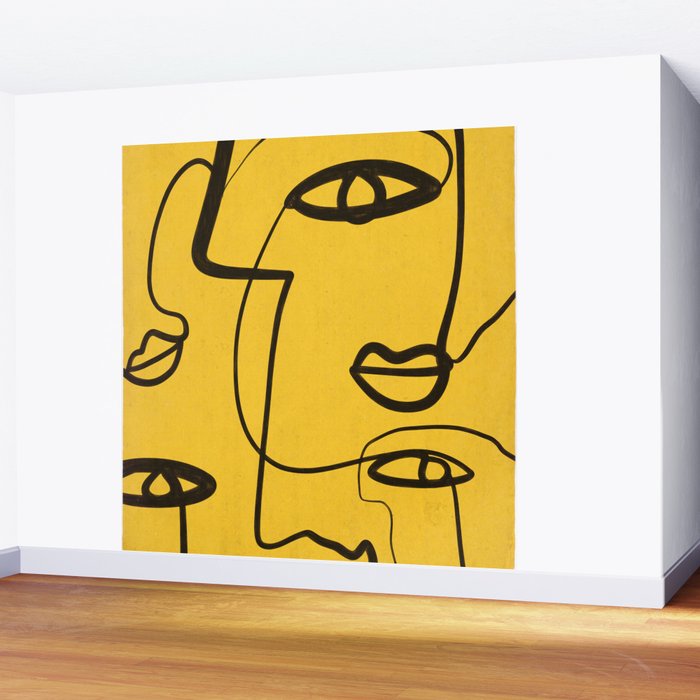 Abstract Faces 4 Wall Mural Gallery Image 2