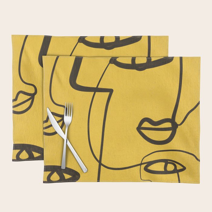 Abstract Faces 4 Placemat Gallery Image 1