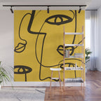 Abstract Faces 4 Wall Mural Gallery Image 1