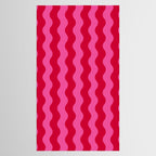  Red and Pink Candy Striped Waves Tablecloth Gallery Image 2