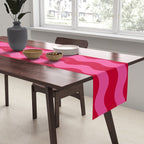  Red and Pink Candy Striped Waves Table Runner Gallery Image 2