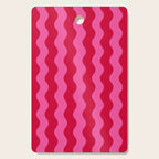  Red and Pink Candy Striped Waves Cutting Board Gallery Image 1