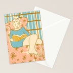 Portrait of a Woman Reading - Quiet Time 1 Stationery Card Gallery Image 2