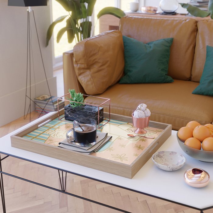 Portrait of a Woman Reading - Quiet Time 1 Serving Tray Gallery Image 2