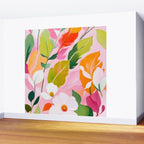 Pastelchio, Pastel Floral Botanical Spring, Flowers Blush Blossom Pink Garden Painting, Bohemian Chic Subdued Nature Plants Wall Mural Gallery Image 2