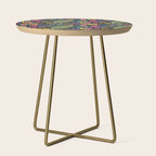 Retro colorful jungle nature plant pattern Side Table Gallery Image 1