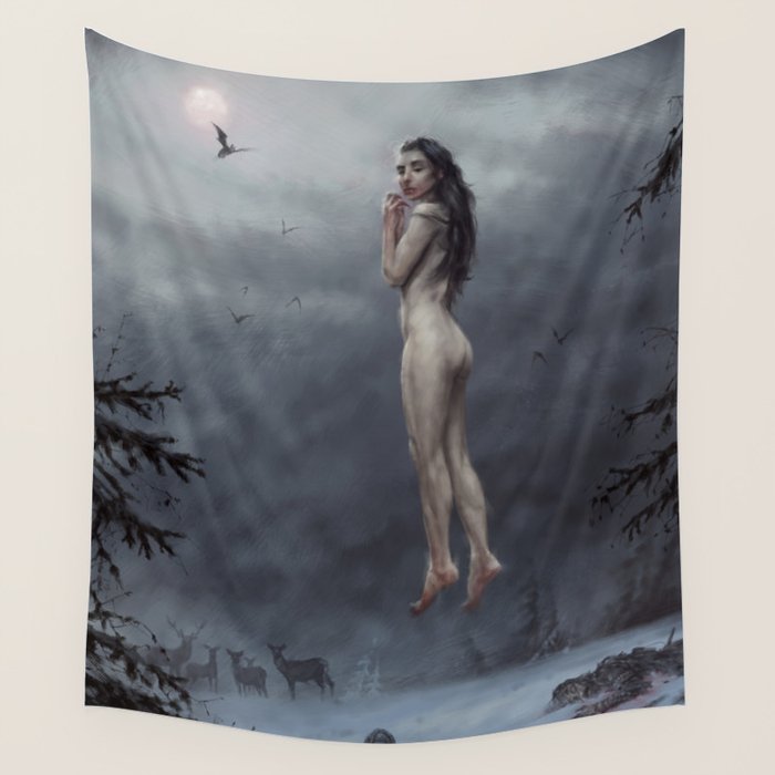 Full moon dinner Wall Tapestry Gallery Image 1