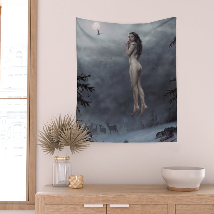 Full moon dinner Wall Tapestry Gallery Image 2