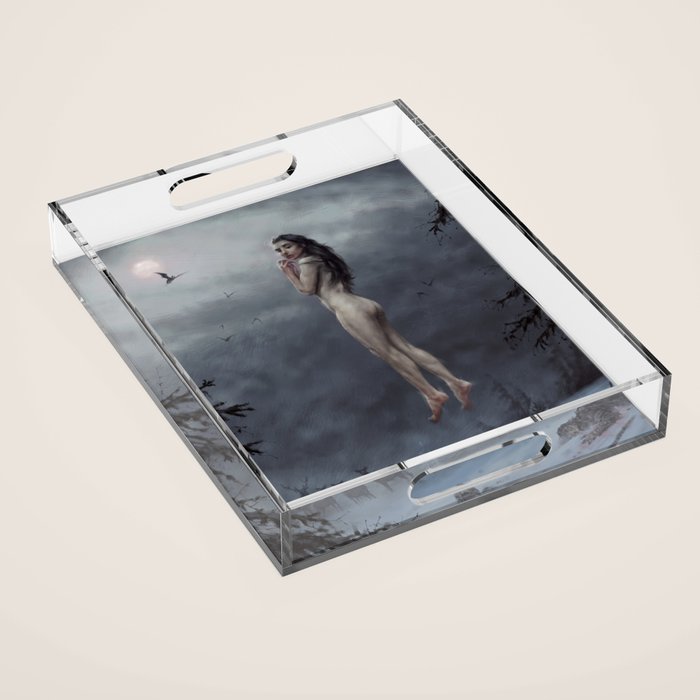 Full moon dinner Acrylic Tray Gallery Image 1