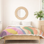 Retro Colorful Swirl Pattern Duvet Cover Gallery Image 3