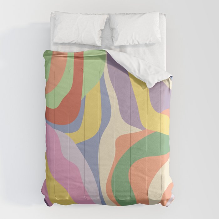 Retro Colorful Swirl Pattern Comforter Gallery Image 6