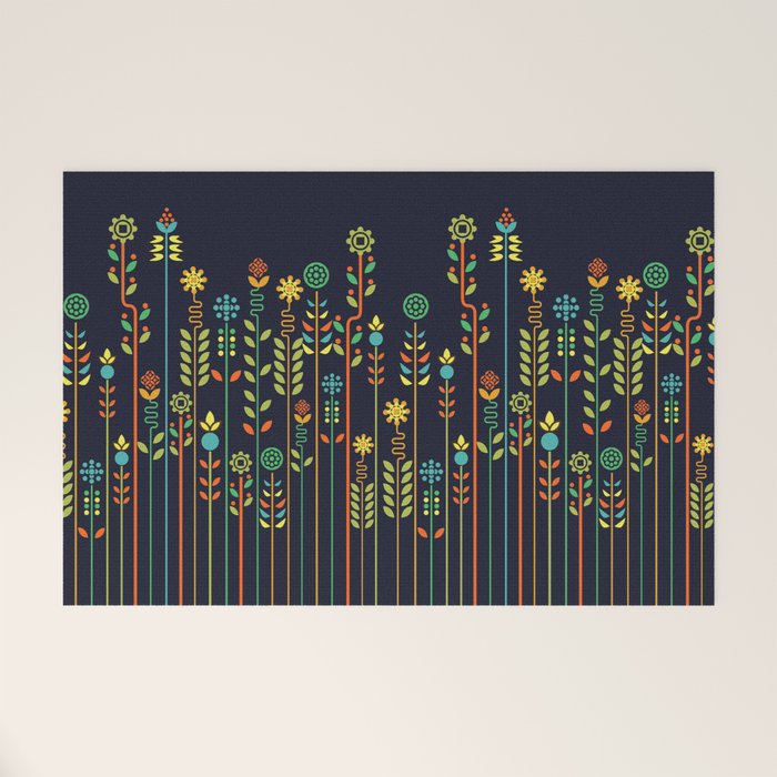 Overgrown flowers Welcome Mat Gallery Image 1