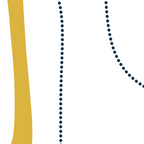 Mustard Rings Midcentury Modern Minimalist Abstract with Navy Blue and White Coffee Mug Gallery Image 2