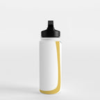 Mustard Rings Midcentury Modern Minimalist Abstract with Navy Blue and White Water Bottle Gallery Image 3