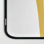 Mustard Rings Midcentury Modern Minimalist Abstract with Navy Blue and White Laptop Sleeve Gallery Image 3