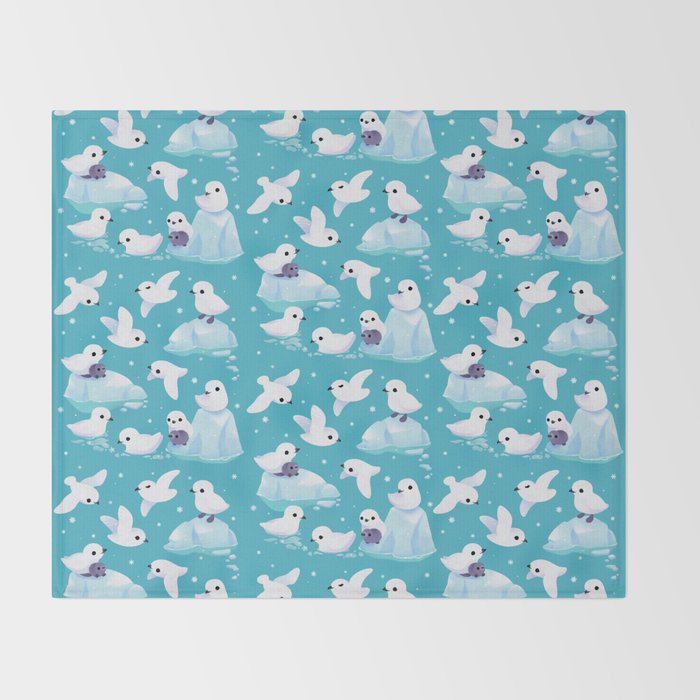 Snow petrel Throw Blanket Gallery Image 2