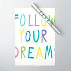 Follow your dreams hand-lettering Wrapping Paper Gallery Image 1