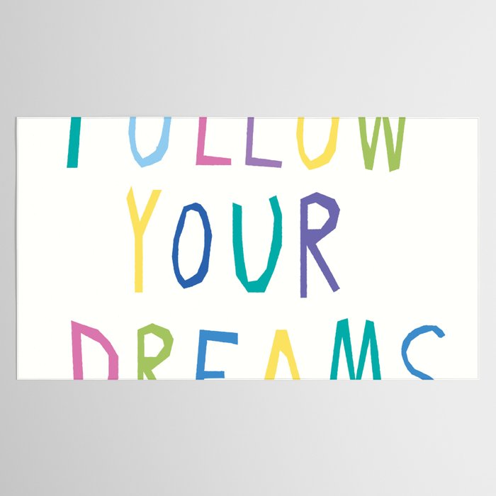 Follow your dreams hand-lettering Tablecloth Gallery Image 2
