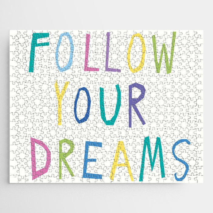 Follow your dreams hand-lettering Jigsaw Puzzle Gallery Image 1