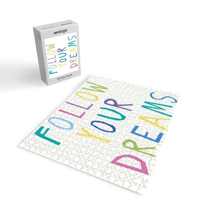 Follow your dreams hand-lettering Jigsaw Puzzle Gallery Image 2