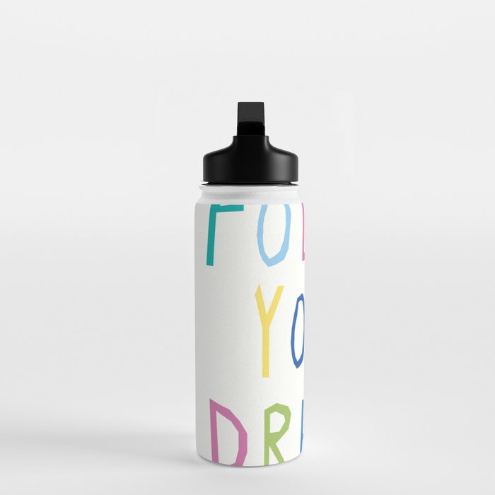 Follow your dreams hand-lettering Water Bottle Gallery Image 3