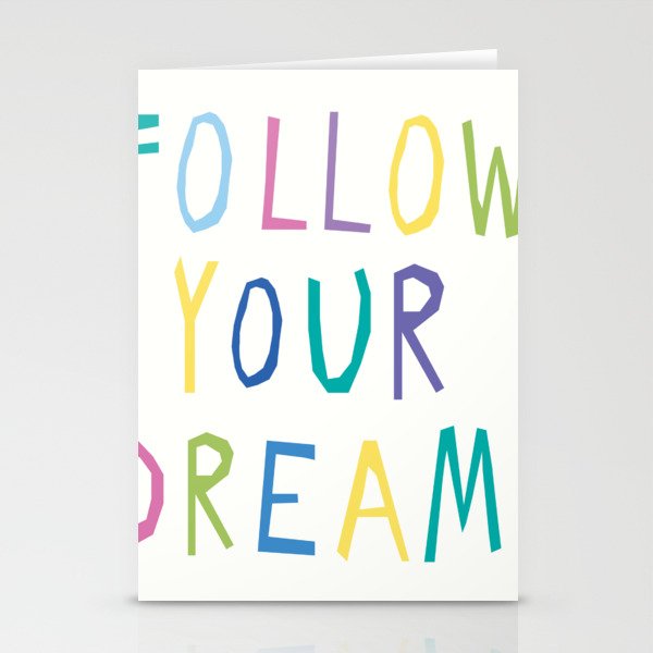 Follow your dreams hand-lettering Stationery Card Gallery Image 1