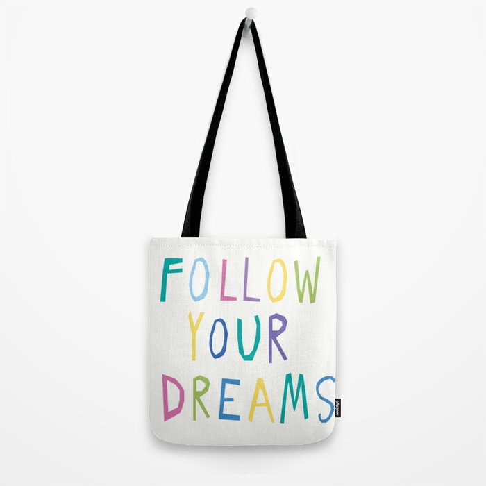 Follow your dreams hand-lettering Tote Bag Gallery Image 2
