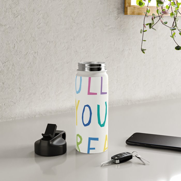 Follow your dreams hand-lettering Water Bottle Gallery Image 4