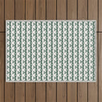 Vintage Bows IV Green Outdoor Rug Gallery Image 1