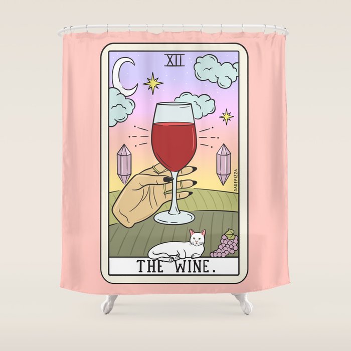 WINE READING (LIGHT) Shower Curtain Gallery Image 1