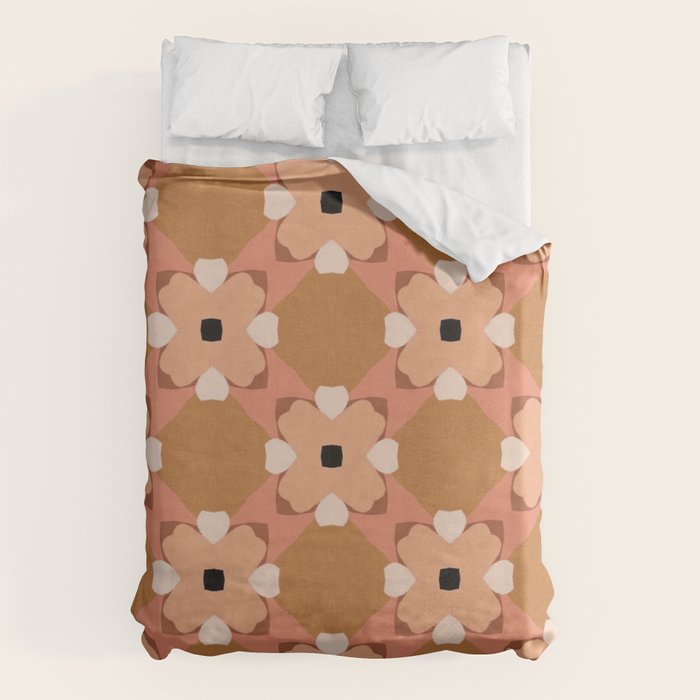 Moroccan floral rattan Duvet Cover Gallery Image 1