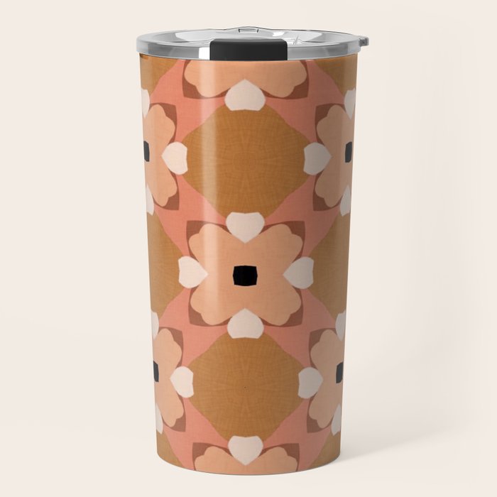 Moroccan floral rattan Travel Mug Gallery Image 1