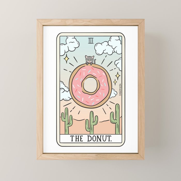 DONUT READING Mini Art Print Gallery Image 1