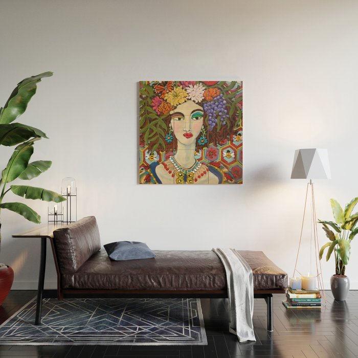Flora Wood Wall Art Gallery Image 2