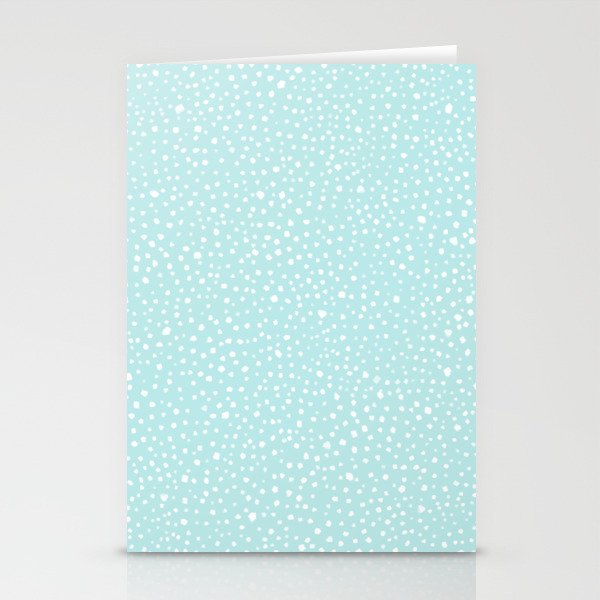 Minimal Painted Smudge Dots Pattern in Light Aqua Stationery Card Gallery Image 2