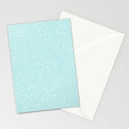 Minimal Painted Smudge Dots Pattern in Light Aqua Stationery Card Gallery Image 2