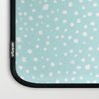 Minimal Painted Smudge Dots Pattern in Light Aqua Laptop Sleeve Gallery Image 3