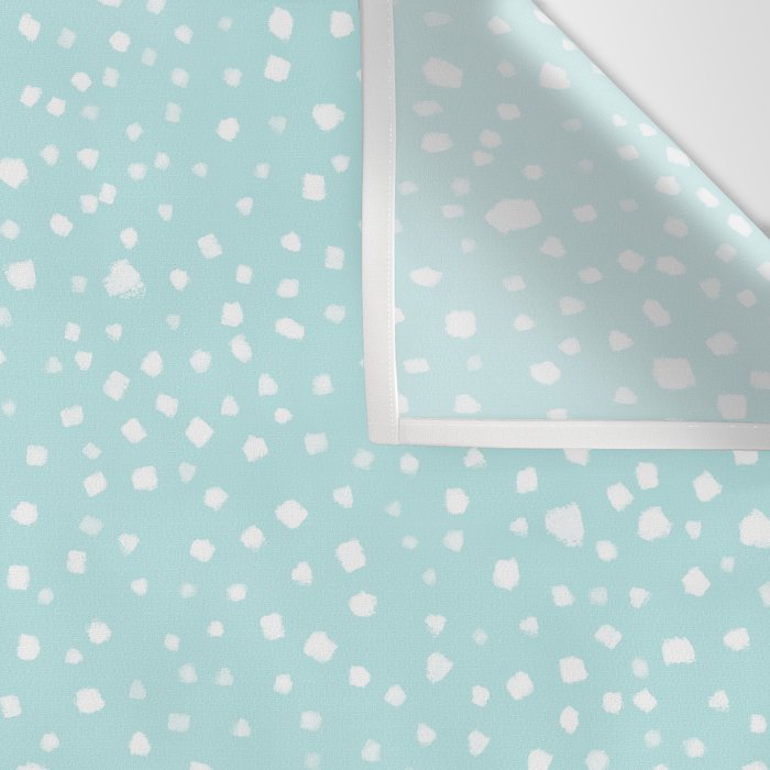 Minimal Painted Smudge Dots Pattern in Light Aqua Wall Tapestry Gallery Image 3