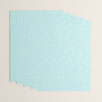 Minimal Painted Smudge Dots Pattern in Light Aqua Wrapping Paper Gallery Image 3