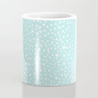 Minimal Painted Smudge Dots Pattern in Light Aqua Coffee Mug Gallery Image 4