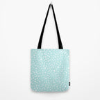 Minimal Painted Smudge Dots Pattern in Light Aqua Tote Bag Gallery Image 2