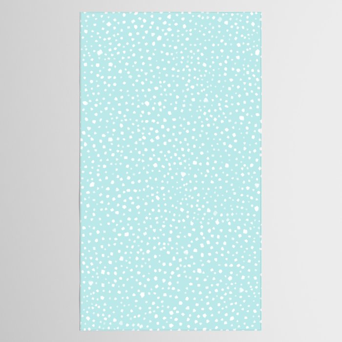 Minimal Painted Smudge Dots Pattern in Light Aqua Tablecloth Gallery Image 2