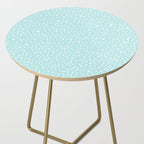 Minimal Painted Smudge Dots Pattern in Light Aqua Side Table Gallery Image 2