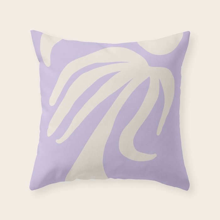 Palm Lilac Throw Pillow Gallery Image 6